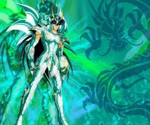 Puzzle Dragon Shiryu, l'un des cinq héros de Saint Seiya. Le chevalier de Bronze de la constellation du Dragon