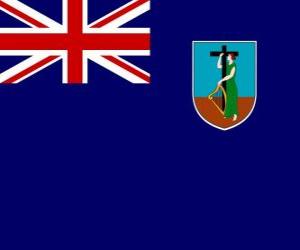 Puzzle Drapeau de Montserrat, territoire d'outre-mer du Royaume-Uni des Caraïbes
