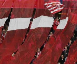 Puzzle Drapeau de Real Sporting de Gijón