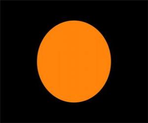 Puzzle Drapeau noir avec cercle orange pour alerter le conducteur que sa voiture a un problème technique