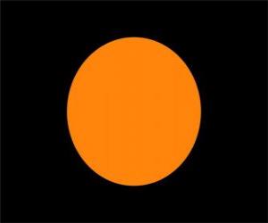 Puzzle Drapeau noir avec cercle orange pour alerter le conducteur que sa voiture a un problème technique