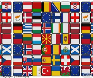 Puzzle Drapeaux de l'Europe