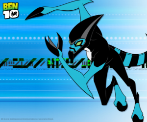 Puzzle El alien XLR8 es la primera transformación de Ben 10 con el Omnitrix