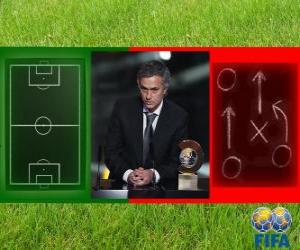 Puzzle Entraîneur de l'année FIFA 2010 pour les hommes de football vainqueur José Mourinho