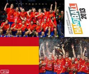 Puzzle España médaille d'or du Monde de Handball 2013