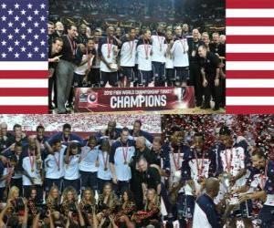 Puzzle Etats-Unis champions du monde 2010 de la FIBA, la Turquie