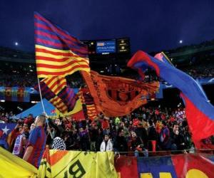 Puzzle F. C. Barcelone drapeau