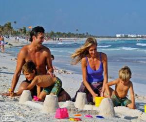 Puzzle Famille à la plage