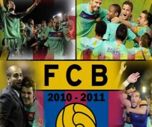 Puzzle FC Barcelone champion de la ligue BBVA 2010 - 2011