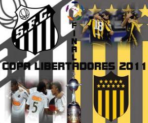 Puzzle FC Santos - Montevideo Peñarol. Copa Libertadores 2011 Final