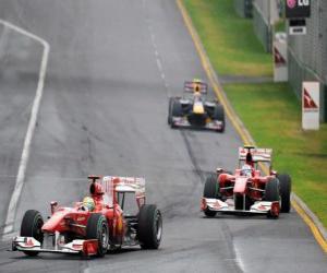 Puzzle Felipe Massa, Fernando Alonso - Ferrari - Melbourne 2010