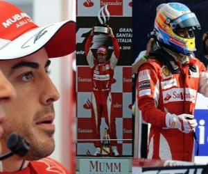 Puzzle Fernando Alonso célèbre sa victoire à Monza, en Italie Grand Prix (2010)