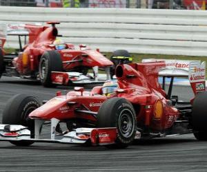Puzzle Fernando Alonso, Felipe Massa, Hockenheim, Grand Prix d'Allemagne (2010)