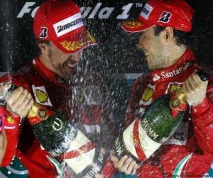 Puzzle Fernando Alonso, Felipe Massa, Grand Prix de Corée (2010) (1er et 2e place)