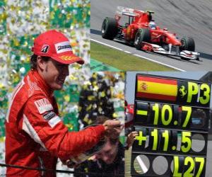 Puzzle Fernando Alonso - Ferrari - GP du Brésil 2010 (3e place)