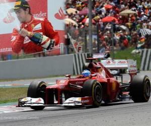 Puzzle Fernando Alonso - Ferrari - Grand Prix de Espagne (2012) (2e position)