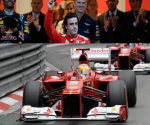 Puzzle Fernando Alonso - Ferrari - grand prix de Monaco 2012 (3e position)