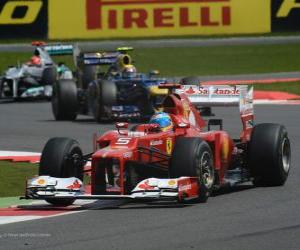 Puzzle Fernando Alonso - Ferrari - Grand prix d'Angleterre 2012, 2e position)