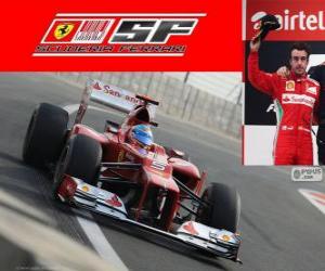 Puzzle Fernando Alonso - Ferrari - Grand prix de l'Inde 2012, 2ème classés