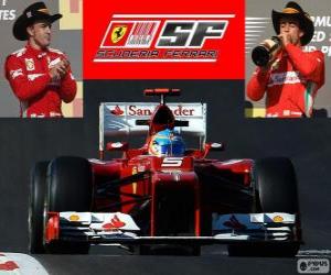 Puzzle Fernando Alonso - Ferrari - Grand Prix des États-Unis 2012, 3e classés