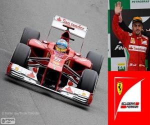 Puzzle Fernando Alonso - Ferrari - Grand Prix du Brésil 2012, 2º classés