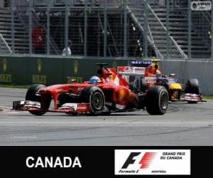 Puzzle Fernando Alonso - Ferrari - Grand Prix du Canada 2013, 2º classé