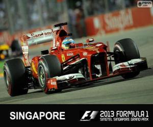 Puzzle Fernando Alonso - Ferrari - Grand Prix de Singapour 2013, 2º classé