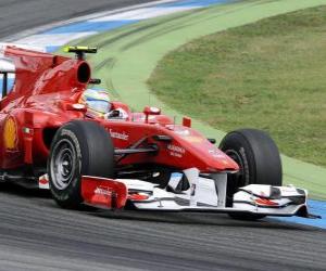 Puzzle Fernando Alonso - Ferrari - Hockenheim 2010