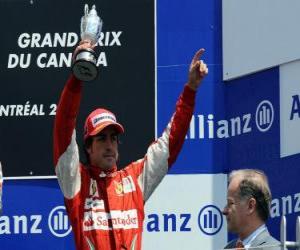 Puzzle Fernando Alonso - Ferrari - Montréal, 2010 (3e rang)