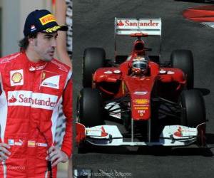 Puzzle Fernando Alonso - Ferrari - Monte Carlo, Grand Prix de Monaco (2011) (2e place)