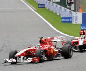 Puzzle Fernando Alonso - Ferrari - Spa-Francorchamps 2010