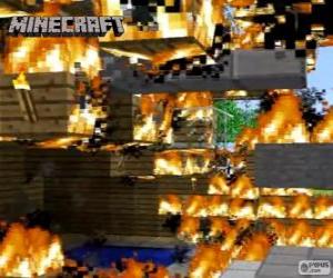 Puzzle Feu de Minecraft