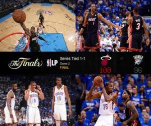Puzzle Finales 2012 NBA, 2e partie, Miami Heat-100 - Oklahoma City Thunder 96