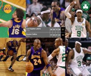 Puzzle Finales NBA 2009-10, Partie 3, Los Angeles Lakers 91 -  Boston Celtics 84