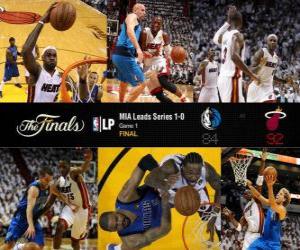 Puzzle Finales NBA 2011, 1er match, Dallas Mavericks 84 - Miami Heat 92
