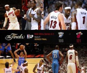 Puzzle Finales NBA 2012, Partie 5, Oklahoma City Thunder 106 - Miami Heat 121