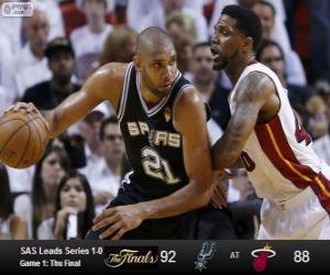 Puzzle Finales NBA 2013, 1ère partie, San Antonio Spurs 92 - Miami Heat 88