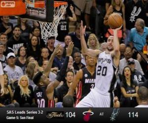 Puzzle Finales NBA 2013, 5 partie, Miami Heat 104 - San Antonio Spurs 114
