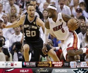 Puzzle Finales NBA 2013, 7 partie, San Antonio Spurs 88 - Miami Heat 95