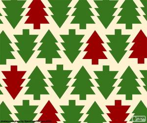 Puzzle Fonds arbres de Noël