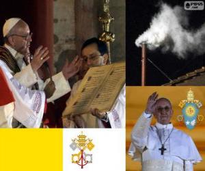 Puzzle François I, Jorge Mario Bergoglio est le Pape Alois 266 e de l'Eglise catholique