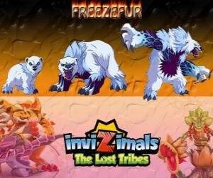 Puzzle Freezefur, dernière évolution. Invizimals The Lost Tribes. Une énorme bête, violente et féroce