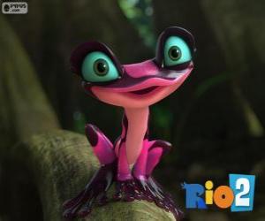 Puzzle Gabi, une petite grenouille venimeuse, un personnage du film nouvel Rio 2