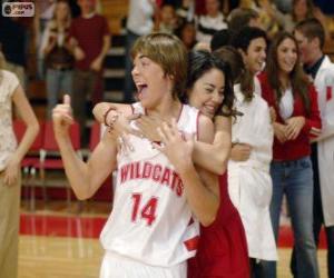 Puzzle Gabriella Montez embrasse Troy Bolton