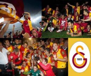 Puzzle Galatasaray, champion Super Lig 2011-2012, Ligue de Football de Turquie