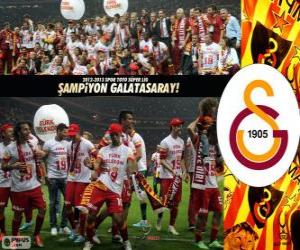 Puzzle Galatasaray, champion Super Lig 2012-2013, Ligue de Football de Turquie
