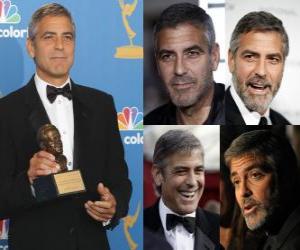 Puzzle George Clooney cinéma et la télévision, remportant un Academy Award et un Golden Globe