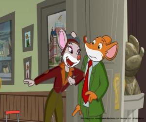 Puzzle Geronimo Stilton, avec sa soeur Téa, un grand aventurier