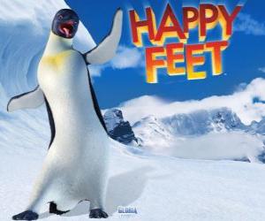 Puzzle Gloria est un manchot empereur femmes, Mumble est amoureux de Gloria dans le film Happy Feet