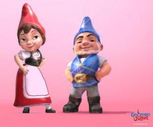 Puzzle Gnoméo et Juliette, les protagonistes d'un film basé sur Roméo et Juliette de Shakespeare